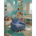 Lensa Home Çocuk Koltuğu Komple Sünger Katlanabilir Yataklı - Çocuk Minderi 0-4 Yaş Mavi - 45 x 95 x 10 cm