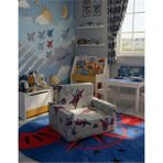 Lensa Home Çocuk Koltuğu Komple Sünger Katlanabilir Yataklı - Çocuk Minderi 0-4 Yaş Uçak Desen - 45 x 95 x 10 cm