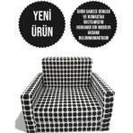 Lensa Home Çocuk Koltuğu Komple Sünger Katlanabilir Yataklı Minder Yatak (0-4 YAŞ) AKUSTİK SİYAH