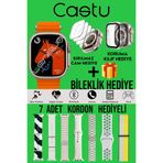 LENSUN 49mm Ultra Akıllı Saat +7 Kordon+ Kırılmaz Cam +Kılıf Ve Bileklik Hediyeli Oyunlu ve Türkçe Özel Set