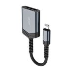 Lenyes Ax137 2in1 Lightning To Tf/sd Kart Çevirici Dönüştürücü Siyah