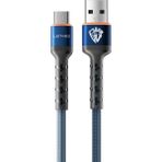 Lenyes LC515 Type-C USB Kablo Hızlı Şarj Özellikli Örgülü Data ve Şarj Kablosu 3A 1m Mavi