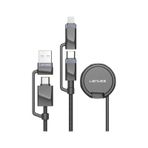 Lenyes Lc541 Usb-a + Type-c To Lightning Type-c Akıllı Saat Şarj Kablosu 60w 1m Siyah