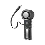 Lenyes Lhf14 Dijital Led Göstergeli Buz Kompresli Katlanabilir Portatif Soğutucu El Fanı Siyah dummy-271585537-429