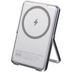Lenyes PW038D 20W Ultra Ince Standlı Wireless Powerbank 15W 5000MAH Gümüş