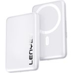 Lenyes PW139D Pd 20W Ultra Ince Hızlı Şarj Özellikli Wireless Powerbank 15W 10000 mAh Beyaz