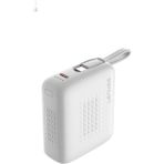 Lenyes PX169D Pd 22.5W LED Göstergeli Type-C Kablolu Mini Taşınabilir Powerbank 10000MAH Beyaz