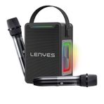 Lenyes S857 RGB Işıklı Çift Mikrofonlu Taşınabilir TWS Siyah Bluetooth Hoparlör