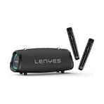Lenyes S872 V5.3 Siyah Rgb Işıklı Taşınabilir Çift Mikrofonlu Tws Bluetooth Speaker Hoparlör