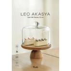 Leo Akasya Standlı Cam Kek Fanusu Ayaklı 22 cm