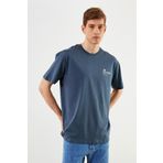 Leo Erkek Oversize Tshirt %100 Pamuk Bisiklet Yaka Baskı Detaylı Basic Tişört Mtlce78