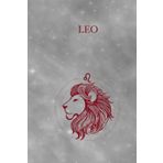 Leo Zodiac Journal – Dotted Notebook | Silver & Burgundy Cover | 6x9 in Hardcover