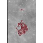 Leo Zodiac Journal – Dotted Notebook | Silver & Burgundy Cover | 6x9 in Softcover