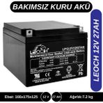 Leoch 12V 27AH Kuru Tip Akü