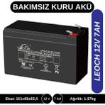 LEOCH 12V 7AH KURU TİP AKÜ