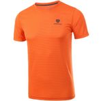 LEOCLOTHO Erkek Spor Tişört Hızlı Kuru Nefes Alabilir Kısa Kollu Antrenman Fitness Koşu Spor Tişört Üstler, Turuncu, XL