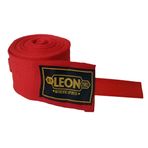 LEON DORF Elastik Boks, Kick Boks ve Muay Thai Bandajı 7 Metre (Çift) (KIRMIZI)