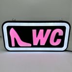 Leon Işık 'kadın Wc' Işıklı Özel Tabela-Led ile Neon Görünümlü Tabela-Pembe - 25X12 CM