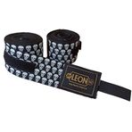 Leon Mini Skulls Kuru Kafa 5 Metre Boks Bandajı - Siyah