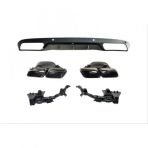 Leon Part Çmk Mercedes W205 C63 Sedan Siyah Difüzör Siyah Egzoz Seti