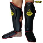 Leon Solid Siyah Muay Thai ve Kick Boks Ayak ve Kaval Koruyucu