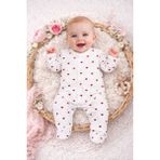Leona Baby Kalpli Bebek Tulum - 00-Beyaz - 6-9 M