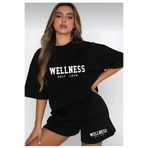 LEONE KOLEKSİYON WELLNESS Baskılı Şort ve Tişört Takımı , trend moda yazlık takım