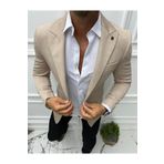 leonmen Italyan Stil Slimfit Dar Kesim Erkek Blazer Tek Ceket