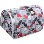 Leonpet Köpek ve Kedi Fly Bag Taşıma Çantası Gri Kalp Desenli 25x40x25 Cm