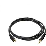 Leonpro 3.5mm Stereo Dişi Erkek Uzatma Kablosu Kulaklık Aux Uzatma Kablosu 2m - siyah