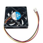 Leonpro 7cm 12V 3 Pinli Kasa Fanı 7cm x 7cm x 1.5cm 2 Pimli Dc 12VOLT Fan - Siyah