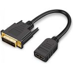 Leonpro DVI -D 24+1 Erkek To Hdmı Dişi Çevirici Video Kablo 30 cm - Siyah