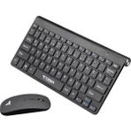 Leonpro Kablosuz Mini Klavye Mouse Set 2.5g Wireless Kablosuz Klavye Mouse Set - Siyah