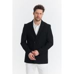 Leons Erkek Koyu Lacivert Kruvaze Torba Cepli Tam Astarlı Slim Fit Likralı Spor Blazer Ceket Koyu Lacivert 48