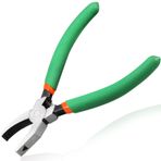 LEONTOOL 15 cm kırıcı Grozer pense 3/8 inç düz kavisli çene yaylı cam kırma aleti, cam kırma aleti, cam seramik mozaik sanatı için vitray malzemeleri