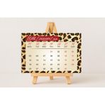 Leopar 10X15 cm Şövaleli Masa Takvimi 12 Sayfa
