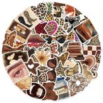 Leopar çıkartma, leopar çıkartması, 50 adet, kaykay, grafiti, çıkartma, motosiklet, bisiklet, snowboard, bagaj, dizüstü bilgisayar, araba, çanta, çocuklar ve gençler için, su geçirmez vinil