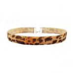 Leopar Desen Kadın Choker Tasma Kolye