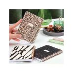 Leopar Desenli 3'Lü Spiralli Defter Seti 10X14 Cm Karton Kapak