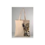 Leopar Desenli Baskılı Ham Bez 35X40 Ekru Omuz Çantası