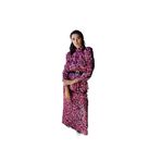 Leopar Desenli Bel Kemerli İki Parça Takım – Cesur ve Modern Stil, FUŞYA, 44