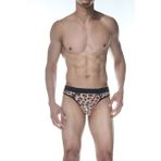 Leopar Desenli Erkek Tangası
