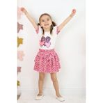Leopar Desenli Etekli Kız Çocuk 2 Li Takım 2/6 Yaş - Bordo