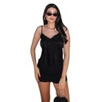 Leopar Desenli Saten Askılı Bluz, Kadın Kolsuz Üst, V Yaka (siyah, Small)