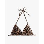 Leopar Desenli Üçgen Bikini Üstü