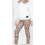 Leopar Detaylı Çocuk Ikili Takım - 001 - Beyaz - 4 Yaş