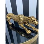 Leopar Eskitme Gold Dekoratif Biblo