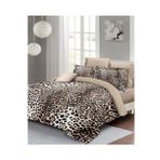 Leopar Lastikli Çarşaflı %100 Pamuk Saten Çift Kişilik Nevresim Takımı Classical Leopard