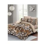 Leopar Lastikli Çarşaflı %100 Pamuk Saten Çift Kişilik Nevresim Takımı Drawing Leopard