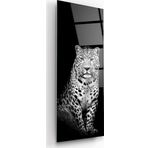 Leopar Panoramik Cam Tablo | Hediyelik, Dekoratif, Ofis, Mutfak